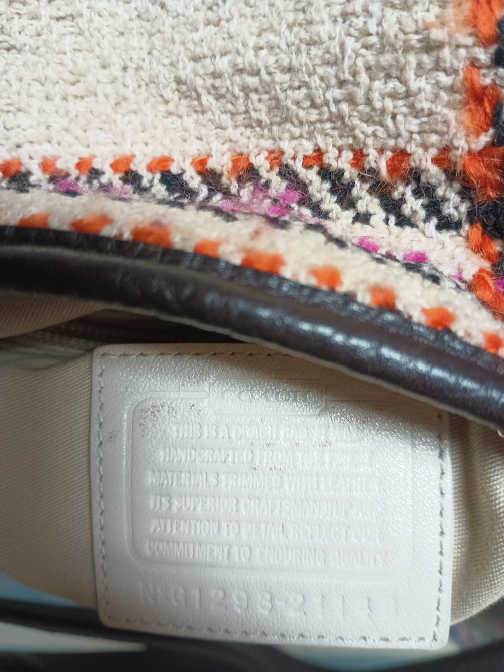 COACH Legacy Duffle Plaid Wool & Leather Hobo Bag 21146 - Picture 12 of 12